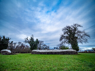 Brennholzlager auf einer Streuobstwiese © focus finder