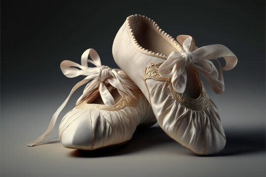 Wei&szlig;e Balletschuhe, Tanzschuhe, Generative AI 