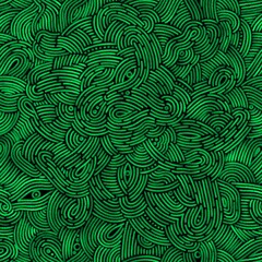 Seamless pattern with curves. Green abstract background.