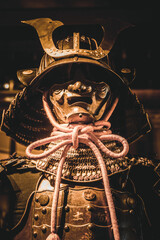 Traditional samurai Japanese armour - antique protection for fighter in Japan.