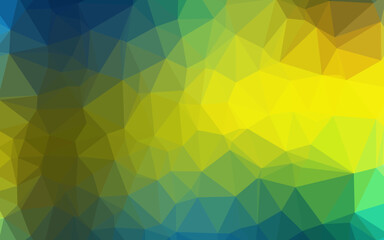 Obraz premium Dark Blue, Yellow vector polygonal background.