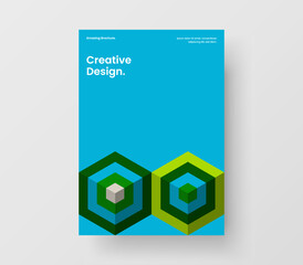 Naklejka na ściany i meble Fresh brochure design vector concept. Abstract mosaic pattern poster illustration.