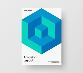 Vivid corporate cover A4 vector design concept. Modern geometric shapes postcard template.