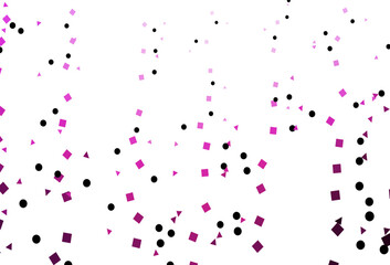Light Pink vector cover in polygonal style with circles.