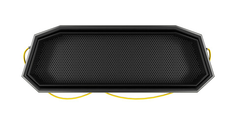 Black panel with grid and yellow wires