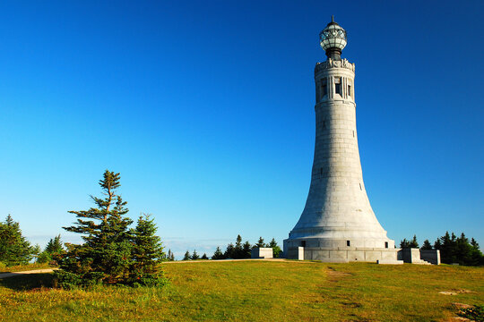 War Memorial Tower sits atop Mt Greylock, the highest peak in Massachusetts