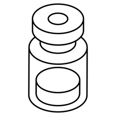 Trendy design icon of vaccine bottle 