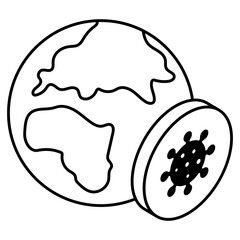 Modern design icon of global healthcare 