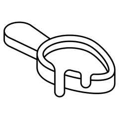 Unique design icon of spoon
