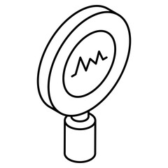 An icon design of search ecg