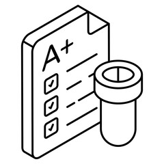 Vector design of medical test report 