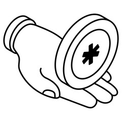A creative design icon of  medical sign