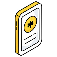 Trendy vector design of mobile medical app