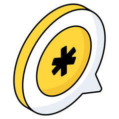 An icon design of medical chat