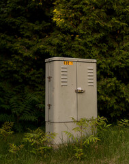 Fuse box. Electrical distribution board. Electrical equipment. Electrical power distribution box in...