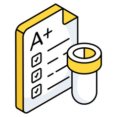 Vector design of medical test report 
