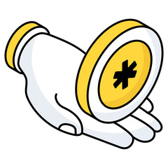 A creative design icon of  medical sign