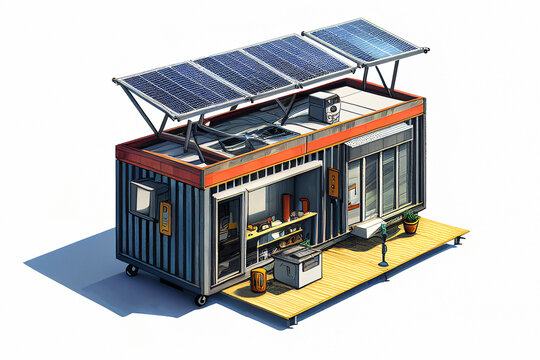 Shipping Container Tiny Home - Generative AI