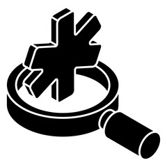 Conceptual flay design icon of medical research 