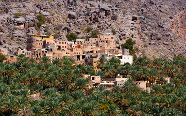 Fototapeta na wymiar Ortschaft Misfat al Abriyyin,Oman,