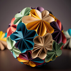 Delicate Kusudama, intricate Paper Art, Japanese Origami