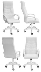 Office computer chair for the head. Isolated from the background. View from different sides