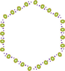 メッセージカードに使えるフレーム 枠 フルーツのイラスト