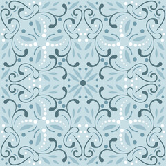 Abstract seamless pattern with openwork ornament. Floral ornamental texture. Decorative arabic vector pattern. Vintage mosaic for design tile, card, invitation, wallpaper, wrapping paper, fabric