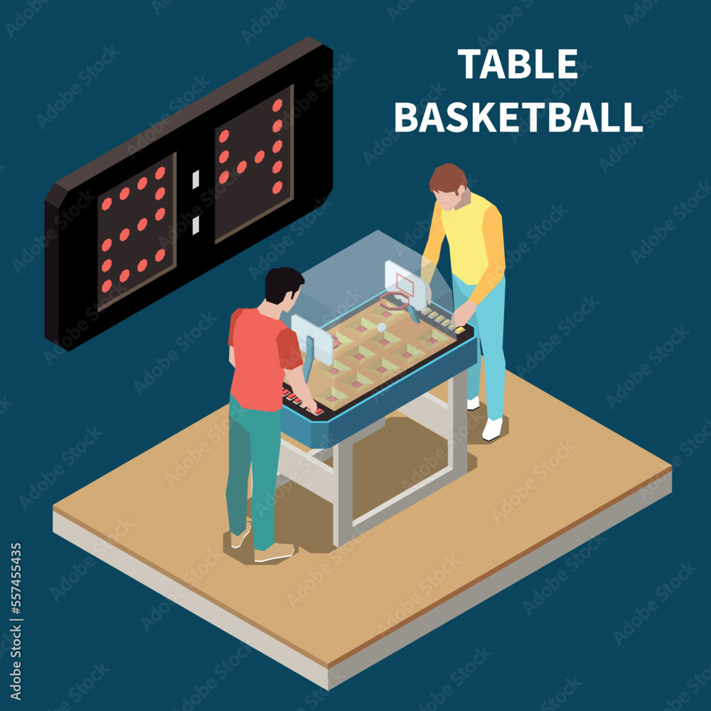 Sticker Table Basketball Concept