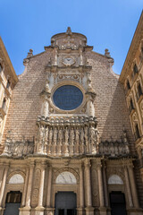A facade of Basílica de Montserrat, Spain