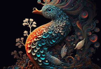 Obraz premium Generative AI. Beautiful Swirls No.14