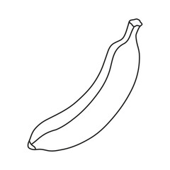 Banana vector illustration. Cute cartoon banana fruit. Banana hand draw isolated.