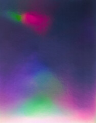 abstract pastel iridescent holographic plastic foil background with light leaks. holo color...