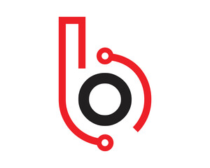 B letter logo design element