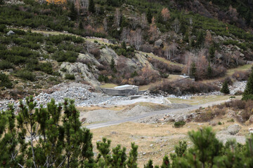 Wasserkraftwerk in den Pitztaler Alpen in Österreich