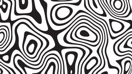 Black and white line pattern abstract background texture. Curvy and wavy backdrop.