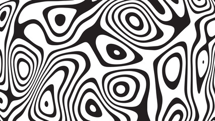 Black and white line pattern abstract background texture. Curvy and wavy backdrop.