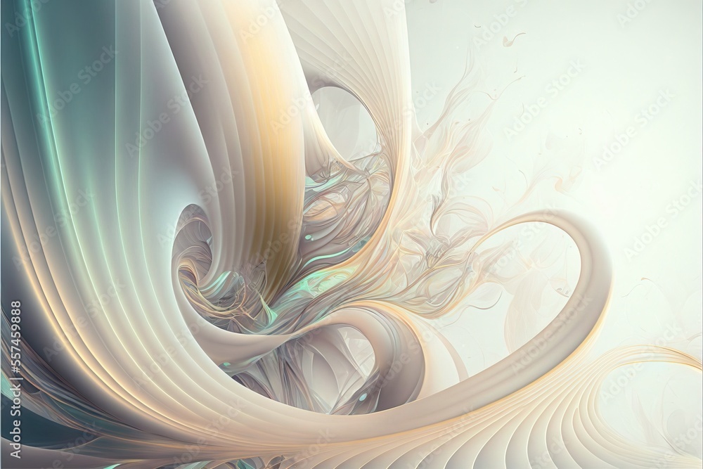 Poster a computer generated image of a spiral design.