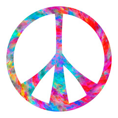 Clean & simple tie dye style peace sign illustration, line art, clipart, geometric, icon, object, shape, symbol, etc. PNG with transparent background. Design elements for websites and other graphics.
