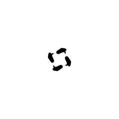 Fan icon. Simple style air conditioning big sale poster background symbol. Fan brand logo design element. Fan t-shirt printing. vector for sticker.