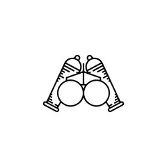 Phoropter icon. Simple style phoropter big sale poster background symbol. Phoropter brand logo design element. Phoropter t-shirt printing. Vector for sticker.