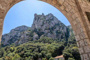 Fototapeta na wymiar Vos Sou Viewpoint as seen from the Abbey of Montserrat