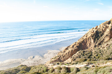 Cliffside beach views on the horizon
