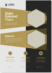 Naklejka premium Corporate flyer design template