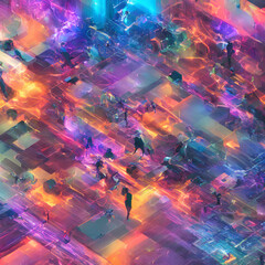 A DETAILED COMPOSITE COLORFUL SCANE DEPICTING THE HUMAN, Generative AI technology