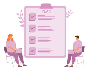 Management concept. Successful business project planning, development and scheduling