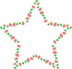 メッセージカードに使えるフレーム 枠 フルーツのイラスト