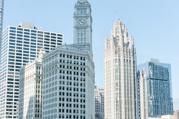 Fototapeta na wymiar Chicago Skyscraper, Downtown. Business District. Illinois state