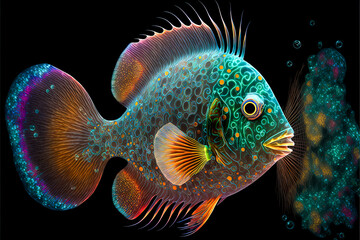 Fototapeta premium beautiful colorful tropical fish