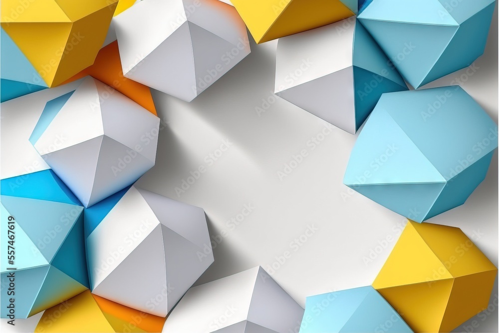 Poster a colorful abstract background with a white background and a blue and yellow background with a white